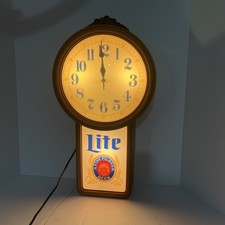 miller clock lighted beer clock for sale  Tilton