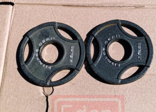 Pesos de barra olímpica de equipamento fitness - Par de placas de aderência de 2,5 lb, usado comprar usado  Enviando para Brazil