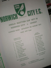 Norwich city orient for sale  NUNEATON