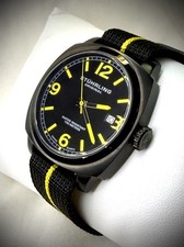 Aviador Stuhrling Eagle Square 451 quartzo 40mm - Nova bateria e nova pulseira OTAN comprar usado  Enviando para Brazil