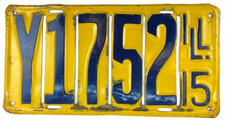 Usado, Placa de licença Illinois 1915 com fenda frontal etiqueta de carro antiga modelo T decoração de caverna de homem comprar usado  Enviando para Brazil