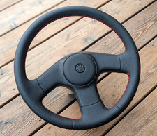 Volante de couro NOVO para VW Volkswagen Golf 2 II Polo 6N1 MK1 MK2 MK3 vermelho, usado comprar usado  Enviando para Brazil