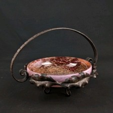 Pasta de vidro de ferro forjado para tigela de frutas Art Deco 1920 comprar usado Pasta de vidro de ferro forjado para tigela de frutas Art Deco 1920 comprar usado  Enviando para Brazil