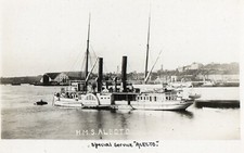 Cartão postal militar naval RP - H.M.S. Alecto.    Perkins, Newton Abbot. comprar usado  Enviando para Brazil