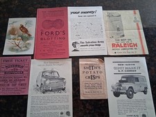 Vintage advertising ephemera for sale  BILLINGSHURST