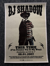 RARE ORIGINAL 38x25 cm RECORD STORE PROMOTIONAL POSTER - DJ SHADOW (2007), usado comprar usado RARE ORIGINAL 38x25 cm RECORD STORE PROMOTIONAL POSTER - DJ SHADOW (2007), usado comprar usado  Enviando para Brazil