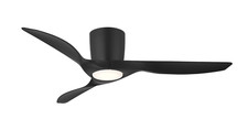 Ventilador de teto 52" Smart Flush 3 lâminas preto vento rio Delta controle remoto de luz LED comprar usado  Enviando para Brazil