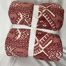 Edredom Pottery Barn Southwest Estampado + Falsa, Completo/Rainha, Vermelho, AMOSTRA, usado comprar usado  Enviando para Brazil