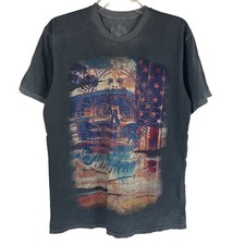 Social Republic Men's Short Sleeve T-Shirt Size Medium Americana Skull Patriotic comprar usado  Enviando para Brazil