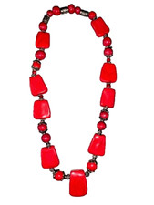 Collana etnica rossa usato  Palestrina