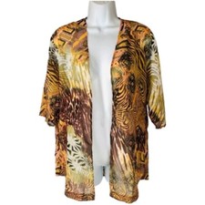 ND New Directions S Parte superior frontal aberta transparente colorida estampa mista animal comprar usado  Enviando para Brazil