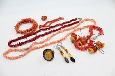 Amber coral jewellery for sale  LEEDS