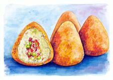 Acquerello arancini siciliani usato  Villaricca