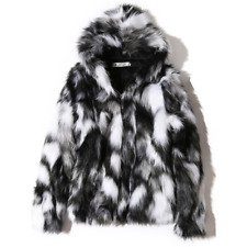 Jaqueta masculina casual inverno quente plus lã pele sintética com capuz boutique fina P-5XL comprar usado  Enviando para Brazil