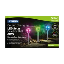 Usado, Bola solar LED status mudança de cor luzes de estaca de jardim - PACOTE COM 2 comprar usado  Enviando para Brazil