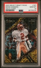 2023 Panini Select Draft Picks - Field Level Deion Sanders #187 Gold Lazer Prizm comprar usado  Enviando para Brazil
