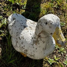Estátua de jardim de cimento vintage; pato branco  comprar usado  Enviando para Brazil