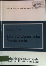 Schweizerische vereinsrecht re gebraucht kaufen  Koblenz