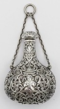 HANAU? GARRAFA PERFUMADA CONTINENTAL PRATA ESTERLINA IMPORTAÇÃO DE LONDRES 1890 comprar usado  Enviando para Brazil