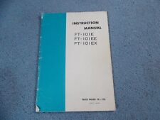 Yaesu ft101e instruction for sale  PORTLAND