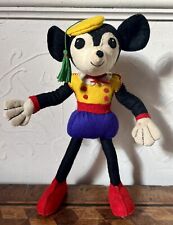 Boneca posável vintage de feltro Mickey Mouse brinquedo macio de pelúcia 10 pol. arte popular Disney anos 30/40 comprar usado  Enviando para Brazil