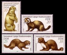 Animales de piel de roedores 4v RDA 1982 MNH SG#E2386-E2389 segunda mano  Embacar hacia Mexico