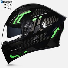 Capacete de motocicleta Bluetooth modular viseira dupla flip up capacete facial completo DOT comprar usado  Enviando para Brazil