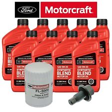 Kit de troca de óleo Motorcraft 5W-20 com novo plugue de drenagem para 2011+ Ford F-150 5.0L, usado comprar usado  Enviando para Brazil
