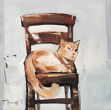 JOSE TRUJILLO Pintura a Óleo IMPRESSIONISMO Colecionável ORIGINAL Cadeira de Gato Sem Certificado de Autenticidade comprar usado  Enviando para Brazil