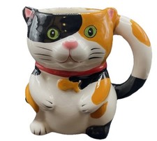 Usado, Caneca de chá Pier 1 Calico Cat & Surprise Mouse 12 oz pintada à mão comprar usado  Enviando para Brazil