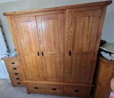 triple oak wardrobe for sale  SPALDING
