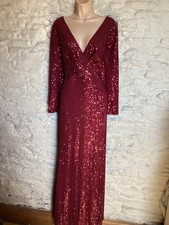 Bnwot burgundy sequinned for sale  FROME
