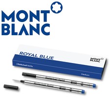 MontBlanc Rollerball Tintenschreiber Refill mine M Royal Blue Blau 2 Stück comprar usado  Enviando para Brazil