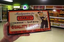 RARO REVENDEDOR DE FERRAMENTAS DE QUALIDADE STANLEY PLACA DE METAL PORCELANA LOJA DE FERRAGENS GASÓLEO, usado comprar usado  Enviando para Brazil