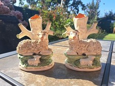 Pair antique staffordshire for sale  HORSHAM