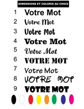 Sticker personnalisé texte d'occasion  Saint-Perdon
