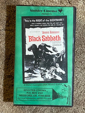 Boris Karloff BLACK SABBATH Horror Trilogy VHS Tape Sinister Cinema; Hardshell, usado comprar usado  Enviando para Brazil