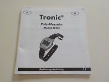 Bedienungsanleitung tronic pul gebraucht kaufen  Schöllkrippen