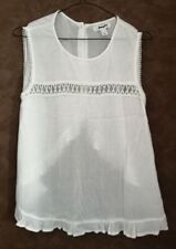 Blouse blanche coton d'occasion  Bourg-de-Thizy
