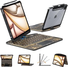 Capa teclado 360 transparente para iPad com teclado sem fio para iPad Air 13  comprar usado  Enviando para Brazil