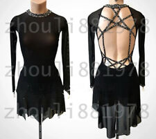 Figura de hielo vestido de patinaje figura vestido skaitng para competición negro segunda mano  Embacar hacia Mexico