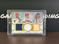 Bate jersey usado 2018 Topps Triple Threads Mike Trout Bryce Harper Bryant/27 segunda mano  Embacar hacia Mexico