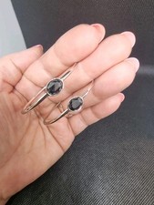 Brincos perfurados de argola Swarovski genuínos, banhados a ródio comprar usado  Enviando para Brazil