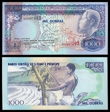 Santo Tomé y Príncipe - Sao Tomé  1.000 Dobras 28-8-1993  Pick 64  SC = UNC comprar usado  Enviando para Brazil