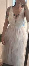 Spitze brautkleid standesamt gebraucht kaufen  Berlin