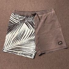 Shorts de prancha enferrujado preto azul masculino tamanho 36 surf natação dois tons cintura elástica comprar usado  Enviando para Brazil
