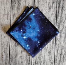 Lençol Galaxy Pocket quadrado formal casamento smoking formatura céu espacial feito à mão, usado comprar usado  Enviando para Brazil