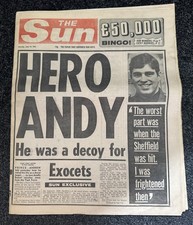 Sun newspaper 19th for sale  SOUTHAMPTON