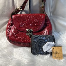 Bolsa Patricia Nash Carteira Micaela Vermelha Ombro Tooled Pequena Muito Bom Estado! comprar usado  Enviando para Brazil