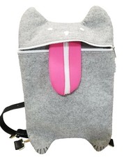 Mochila conversível de feltro cinza para gatos 🐱 Smokey🐱 por True Zoo - Bolso interno para telefone comprar usado  Enviando para Brazil